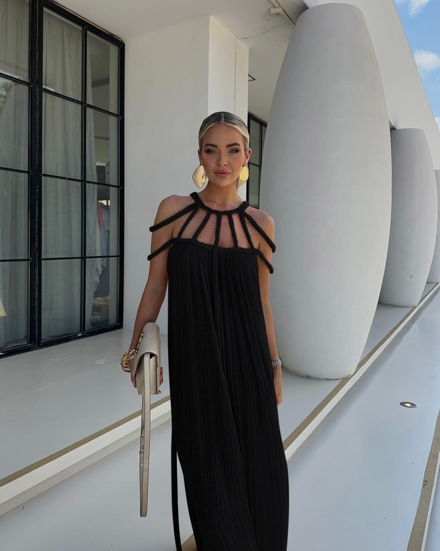 SELENA | ROBE A DRAPE FLANELLES