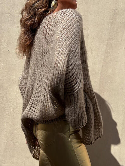 Arielle | Pull en tricot à rayures avec bordures amples
