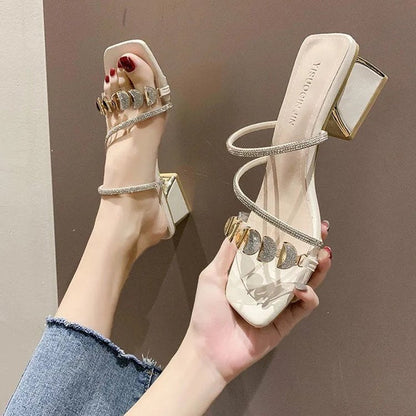 Sandales femme élégantes à strass