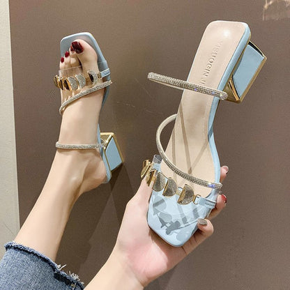 Sandales femme élégantes à strass