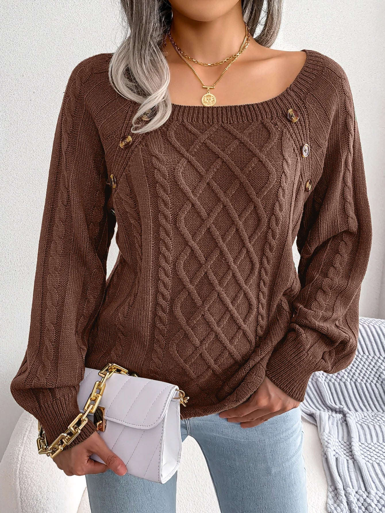 HARMONIE | Pull torsadé sophistiqué